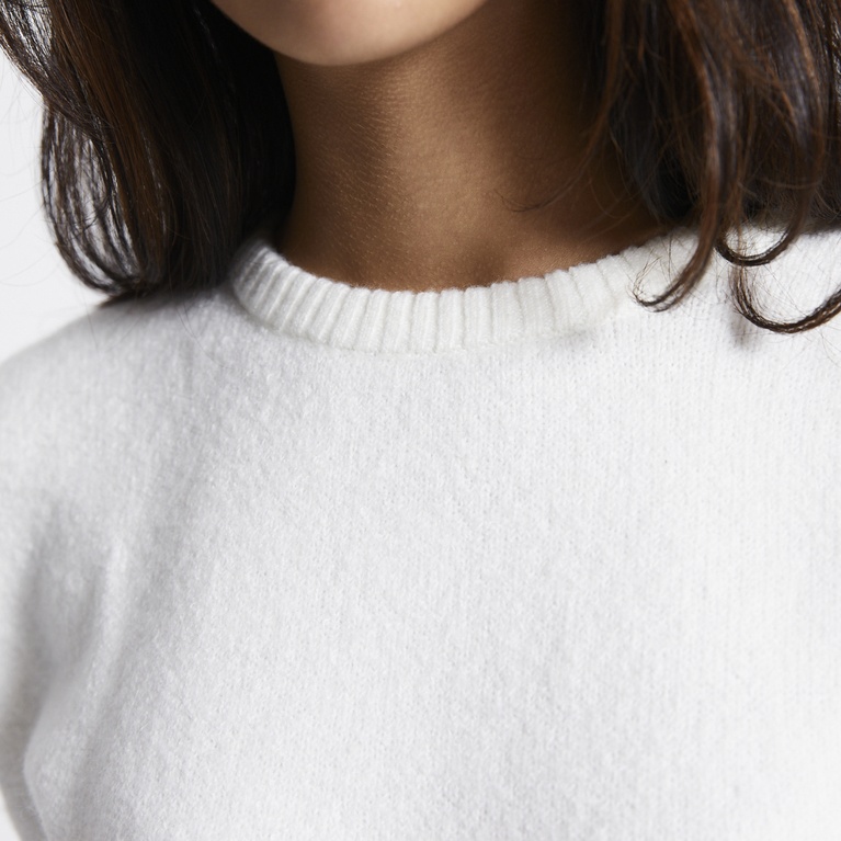 Cap sleeve knit top "Alisa" Off white